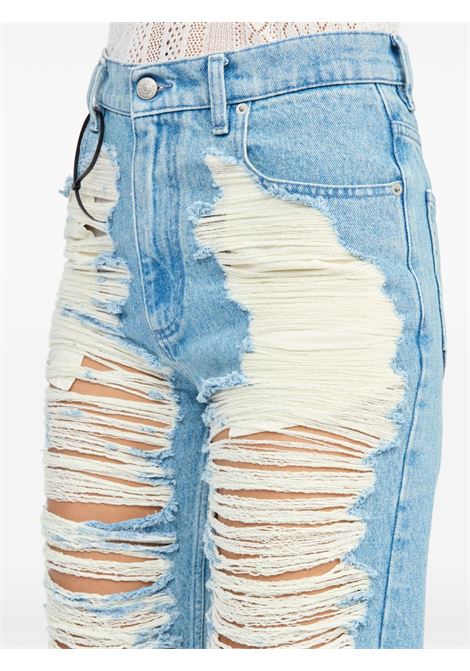 Blue ripped jeans Mm6 maison margiela - women MM6 MAISON MARGIELA | S62LB0199M30018962